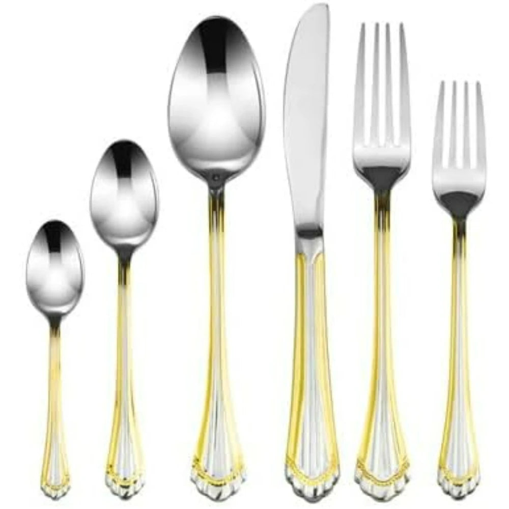 75-Pc Luxury Flatware, w/Storage Case 24K